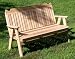 4' Red Cedar Straightback Garden Bench