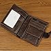Itslife Men's Genuine Leather Wallet Retro Cowhide Hasp Trifold Vintage Card Holder