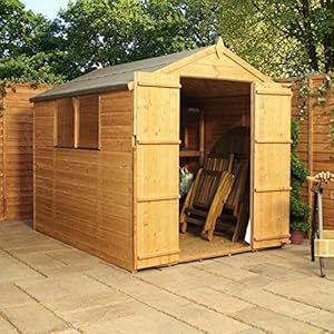 8ft x 6ft Shiplap Apex Wooden Storage Shed - Brand New 8x6 Tongue and