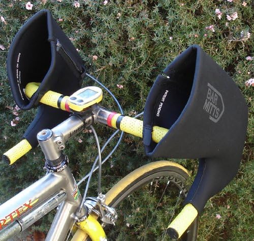 Bar Mitts Cold Weather Road Bicycle Handlebar Mittens, fits Shimano Shifters with Externally Routed Shift Cables