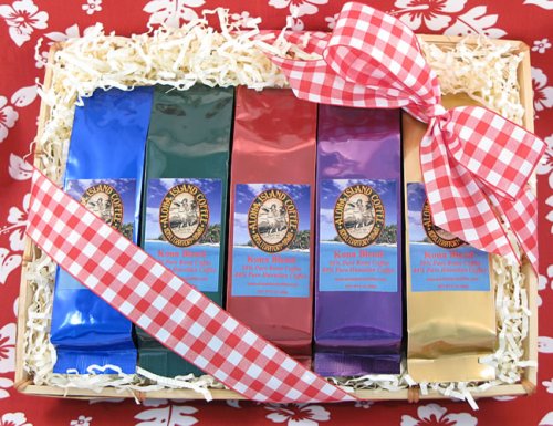 The Perfect Coffee Sampler for Anyone Who Loves Flavored Coffee! Kona Coffee Blends with... by Aloha Island Coffee Company
