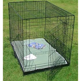 42" Foldable Black Cage For Dog & Puppy Training Crate.