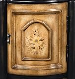Hillsdale Capetown Handpainted 2-Door Carved Round Accent Stand