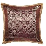 Review ShalinCraft  / ShalinCraft Cushion Covers Home And Decorating India Christmas Gifts Silk Fabric 16x16 inches (bcbr279)