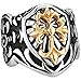 Men's Vintage Gothic Biker Celtic Cross Fleur De Lis Shield Stainless Steel Ring Band Silver Black Gold