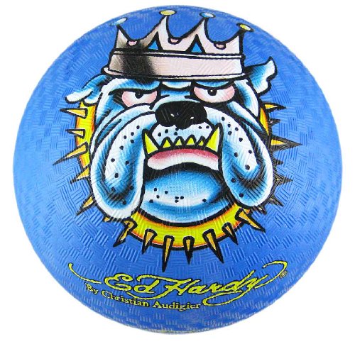 Blue Ed Hardy King Dog Playground Ball Kick Dodgeball