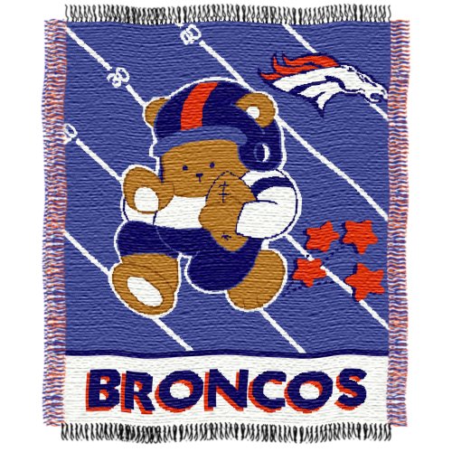 NFL Denver Broncos 36-Inch-by-46-Inch Woven Jacquard Baby Throw