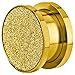 Yellow Gold Sandpaper Texture Top Screw Fit Anodized Surgical Steel Ear plugs / ear tunnels