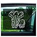 Car Sun Shades by Just-f-Care - 2 Pack - Friendly ZOO Animals, Protects Kids from Harmful UV Rays, Self Adhesive, Easy to Install, Doesn´t Block the View - Able to Scroll the Window, 100% Guarantee