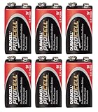 DURACELL PROCELL エフェクター角電池/006P(9V) プロ仕様楽器用アルカリ デュラセル/プロセル6個パック