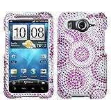 Sparkling Purple Multi Circle Dot Full Diamond Rhinestone Snap on Hard Skin ....