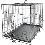 OxGord 48" XXXL Dog Crate, Double-Doors Folding Metal w/ Divider & Tray | 48" x 29" x 32" | 2016 Newly Designed Model