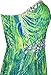 ANGEL FASHIONS Women's Chiffon Strapless Rhinestone Peacock Painting Prom Dresses