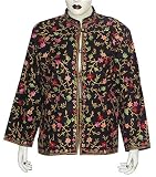 Womens Outerwear Wool Jacket Hand Embroidery Handmade in Kashmir Size XS