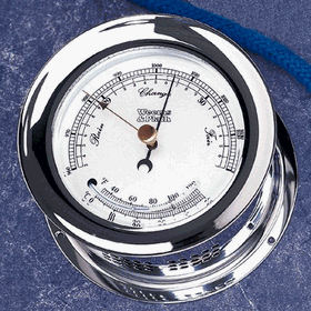 SportingGoods: Weems & Plath Atlantis Collection Barometer and Thermometer Combination  Chrome 