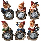 Solar Gartenfigur Gartenzwerg mit LED Beleuchtung 24cm - 1 Stück