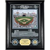 Petco Park Archival Etched Glass W/ Two Gold Coins
