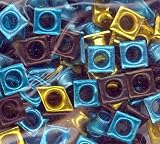EyeLets Etc 1/8 Inch Anodized Square Shaped Eyelets Assortment, Pack of 100