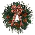 Wreath with Christmas Plaid Bow