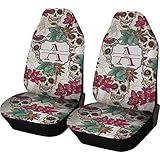 Sugar Skulls & Flowers Custom Car Seat Covers (Set of Two)