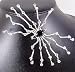 Diamante decorative spider brooch with 12 legs