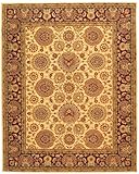 Legacy Handmade Wool and Silk Rug Beige Burgundy 8' 6 x 11' 6 Area Rug