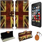 Traitonline 5in1 10# Colorful Pattern Series PU Ledertasche Flip Schutz Hülle Etui Schale Tasche für Amazon Fire Phone Schutzhülle Cover Case Wallet Design Mit Kreditkartenfächer+3*Displayschutzfolien