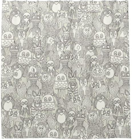 Angelly Pencil Pinatas Ivory Shower Curtain