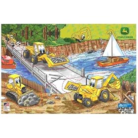 Click here to buy Barney Backhoe 6-pc. Wood Puzzle by Great American Puzzle Factory.