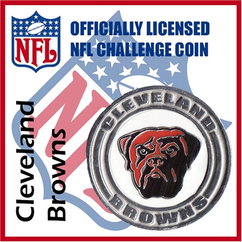Cleveland Browns NFL Football Helmet Challenge Coin Poker Card Guard with Air Tite Holder