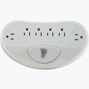 Woods Ind. 553574 6 Outlet Power Strip With Foot Switch