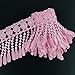 Yontree Floral Venise Lace Applique Bridal Wedding Applique Pink 3 yards