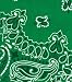 Paisley Bandana 100% Cotton-Kelly Green