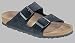 Birkenstock Slipper ''Arizona'' aus Velours in schwarz mit schmalem Fussbett