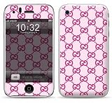 PINK G Style Design Leather Pattern Apple iPhone 3G/3GS 8GB 16GB 32GB Vinyl Skin Decal Cover Sticker Protector (Matte Finish)+ Free Screen Protector