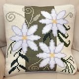 Twilleys Tapestry Cushion kit Floral Stripe design on large count canvas