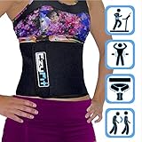 EzyFit Adjustable Waist Trimmer Belt - Stomach Body Wrap & Back Lumbar Support -Trim Curves, Strengthen Tummy Abs, Improve Posture, Belly Fat Burning 8 Inch Wide Belt, Money Back Guarantee