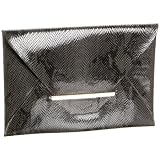 BCBGMAXAZRIA Shiny Python-Embossed Envelope Cl