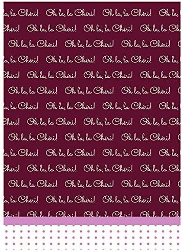 Rue Montmartre, Set of 2, "Oh La La, Cheri!" Printed French Kitchen Towels, 100 Percent Cotton