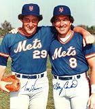 Autographed/Hand Signed Tom Gorman & Gary Carter New York Mets 8x10 Photo