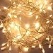 100 Warm White LED Fairy Lights, Clear Cable