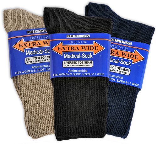 Extra-Wide Medical (Diabetic) Socks for Women (Variety)