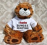Plush Stuffed Tiger Toy with I Hate Bungee jumping