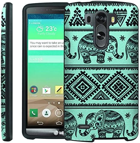[ManiaGear] Design Graphic Image Shell Cover Hard Case (Teal Aztec Elephant) for LG G3