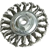 Silverline Rotary Twist Knot Wire Wheel 115mm Cup Brush M14 Angle Grinder