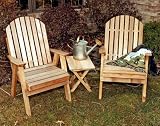 2' Red Cedar Blue Mountain Fanback Patio Chair