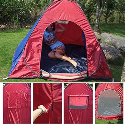 Ezyoutdoor 2 Person Camping Dome Tent 2 Seasons Instant Pop up Tents Shelter 79x79x58'' with Gift Mat Pad