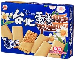 I Mei Taipei Egg Crisps, Dried Fish Floss, 6.21-Ounce Boxes (Pack of 12)