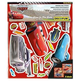 Decofun, Disney Cars Glow in the Dark Wall Stickers