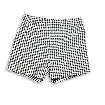 Rubbies - Girls Houndstooth Short, Black, White (Size 6)